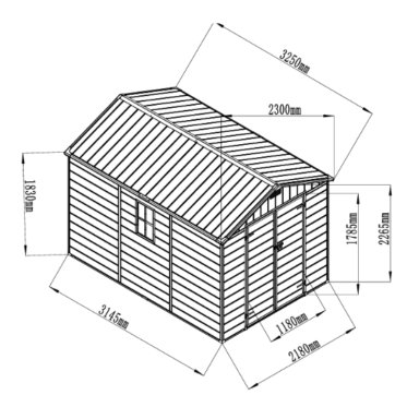 BODEGA JARDIN PLASTICO 7.5×10.7 FT GRIS 7,25 M2 - 4
