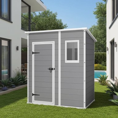 BODEGA JARDIN PLASTICO GRIS 6X4FT / 2,3 M2 - 1