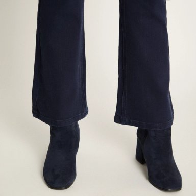 JEANS AZUL FLARE ELASTICIDAD MEDIA CALCE AJUSTADO - 3