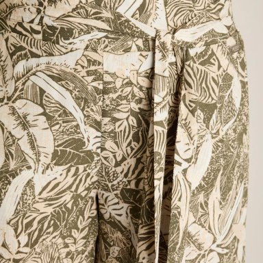 PANTALON SPORT VERDE PALAZZO NO ELASTICADO CALCE NORMAL - 3