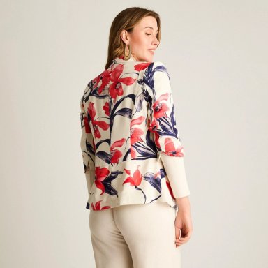 BLAZER CORAL MANGA 3/4 LINO - 2
