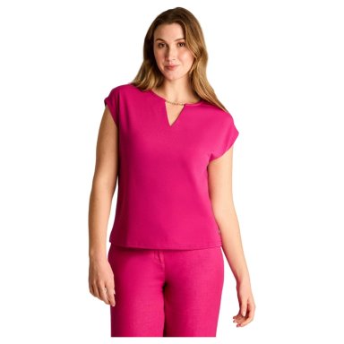 POLERA FUCSIA CON APLIQUE DORADO - 1
