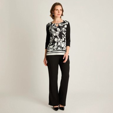 POLERA NEGRO FLORAL MANGA 3/4 - 4