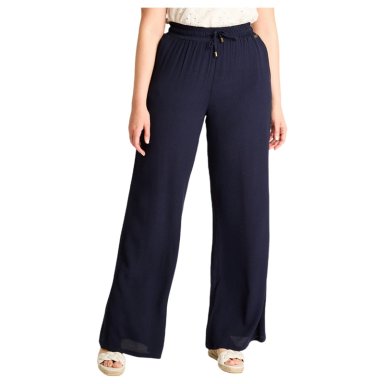 PANTALON SPORT AZUL PALAZZO ELASTICIDAD MEDIA CALCE HOLGADO - 1