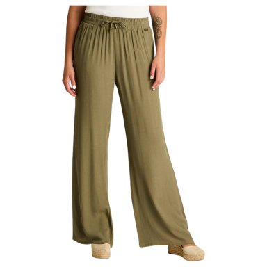 PANTALON SPORT VERDE PALAZZO ELASTICIDAD MEDIA CALCE HOLGADO - 1
