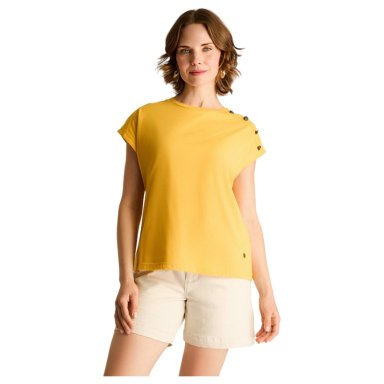 POLERA MOSTAZA CON BOTONES DECORATIVOS EN HOMBRO - 1