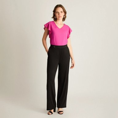 PANTALON PALAZZO CASUAL NEGRO - 4