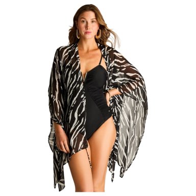 SALIDA DE PLAYA NEGRA ESTILO ANIMAL PRINT - 1