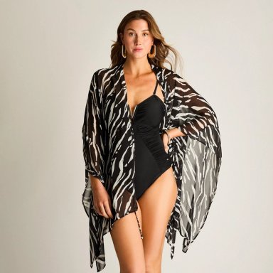 SALIDA DE PLAYA NEGRA ESTILO ANIMAL PRINT - 4