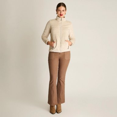 POLERON ARENA EFECTO PIEL CON TEXTURA EN RELIEVE Y CIERRE FULL ZIPPER - 4