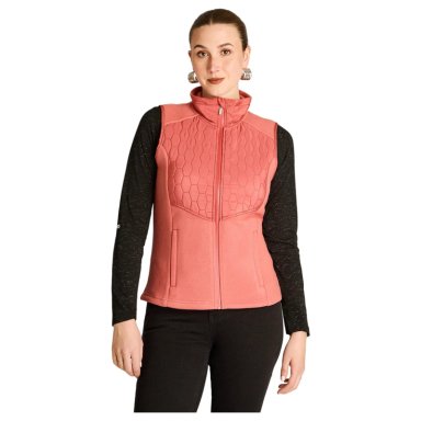POLERON POLAR ROSADO SIN MANGAS DISEÑO QUILTED A TONO - 1