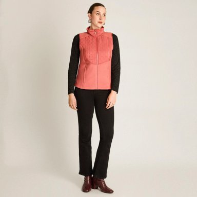 POLERON POLAR ROSADO SIN MANGAS DISEÑO QUILTED A TONO - 4