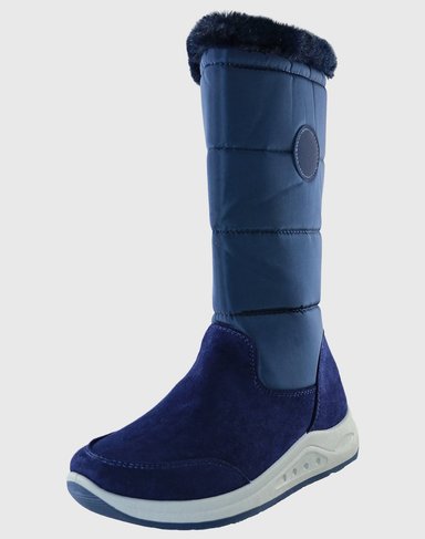 BOTAS MUJER DANICOLLE AZUL MEDIA PIERNA PARKA - 1