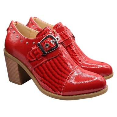 BOTIN CORREA HEBILLA ROJO - 2