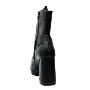 BOTA PARA MUJER COLOR NEGRO CON PLATAFORMA Y DETALLES METALICOS DANICOLLE - 5