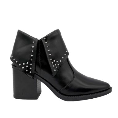 BOTIN PARA MUJER SOLAPA CON TACHAS NEGRO DANICOLLE - 1