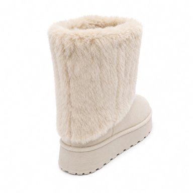 BOTA PARA MUJER AFELPADA INVIERNO CREAM DANICOLLE - 4