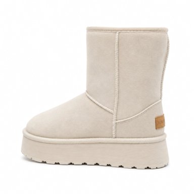 BOTA PARA MUJER AFELPADA BEIGE DANICOLLE - 3