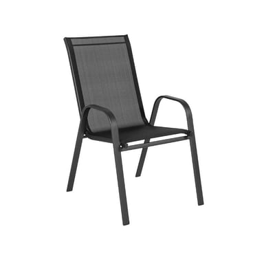 SILLA CITYSHOP NEGRO RINCONADA DE FIERRO Y MALLA TEXTILENO - 1