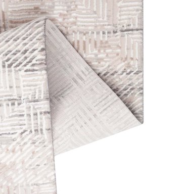 ALFOMBRA TURCA VAIVIEN TORNADO BEIGE Y GRIS RECTANGULAR DE POLIE STER 160 X 230 CM - 4