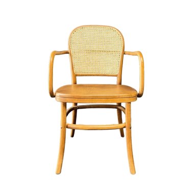 SILLA KEVIN CON BRAZOS EN MADERA DE HAYA Y RESPALDO DE RATAN NATURAL - 3