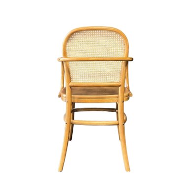 SILLA KEVIN CON BRAZOS EN MADERA DE HAYA Y RESPALDO DE RATAN NATURAL - 5