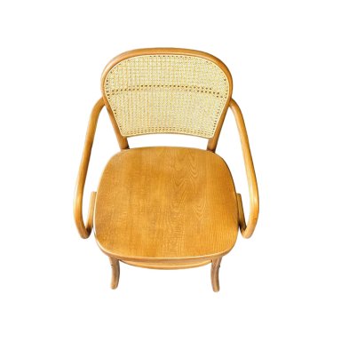 SILLA KEVIN CON BRAZOS EN MADERA DE HAYA Y RESPALDO DE RATAN NATURAL - 6