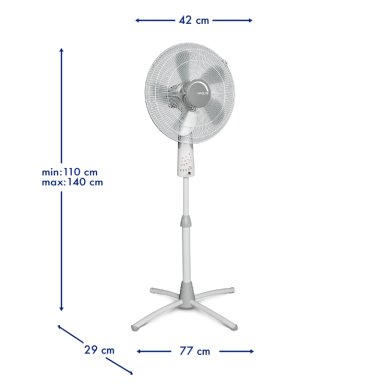VENTILADOR AIROLITE 50 WATTS PEDESTAL 16' CON CONTROL REMOTO V16P6R - 4