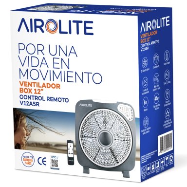 VENTILADOR 12 AIROLITE V12A5R CONTROL REMOTO 360° GRIS - 7