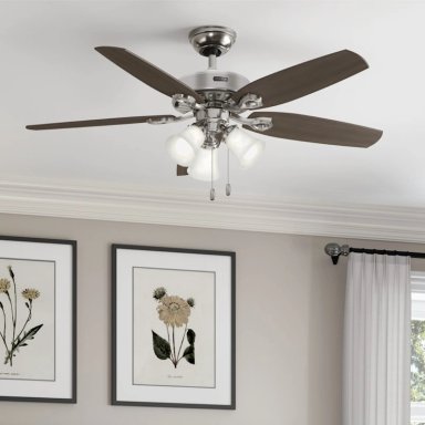 VENTILADOR DE TECHO HUNTER 104 WATTS 52' MOD. BUILDER'S PLUS - 9