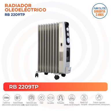 RADIADOR OLEOELECTRICO 2000W RB2209TP - 3