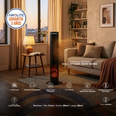 CHIMENEA ELÉCTRICA AIROLITE 2000 W HTV 200R - 3