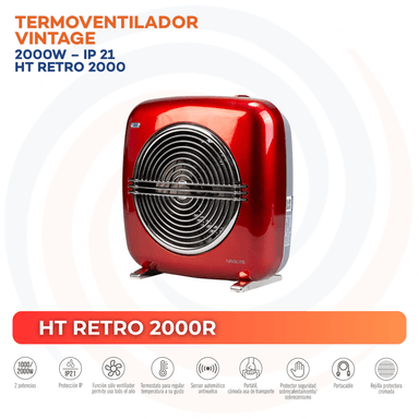 TERMOVENTILADOR AIROLITE 2000 W VINTAGE HT RETRO 2000R - 3