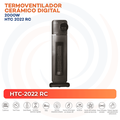 TERMOVENTILADOR AIROLITE 2000 W CERÁMICO DIGITAL 2000W HTC-2022 RC - 3