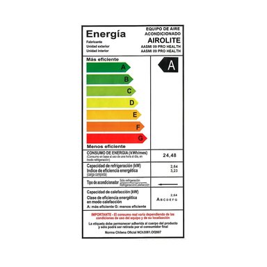 AIRE ACONDICIONADO INVERTER 9000 BTU PRO HEALTH WIFI - 8