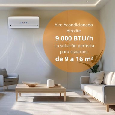 AIRE ACONDICIONADO SPLIT MURO FRIO-CALOR 9000 BTU INV AIROLITE - 5