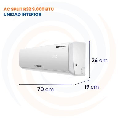 AIRE ACONDICIONADO SPLIT MURO FRIO-CALOR 9000 BTU INV AIROLITE - 6