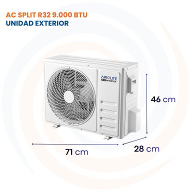 AIRE ACONDICIONADO SPLIT MURO FRIO-CALOR 9000 BTU INV AIROLITE - 8