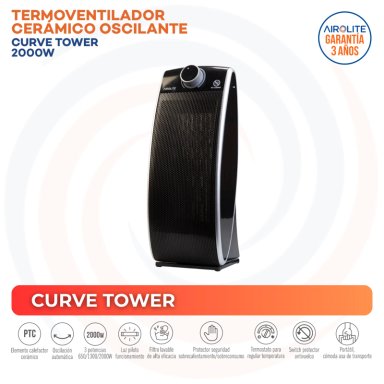 PACK TERMOVENTILADOR CURVE BLACK + TERMOVENTILADOR CURVE TOWER - 4