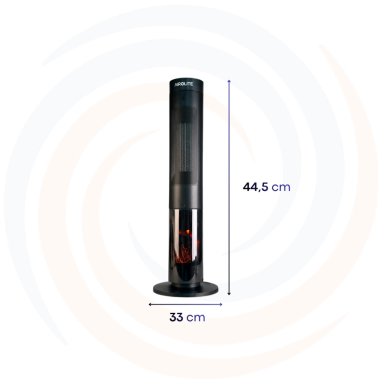 PACK CHIMENEA ELECTRICA HTV 200R + TERMOVENTILADOR VINTAGE ROJO HT RETRO 2000R - 10