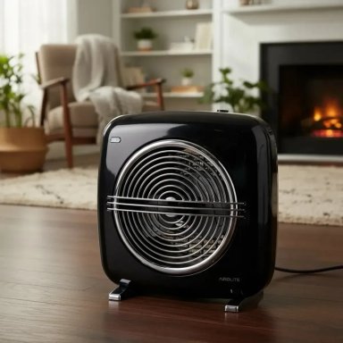 PACK CHIMENEA ELECTRICA HTV 200R + TERMOVENTILADOR VINTAGE NEGRO HT RETRO 2000N - 7