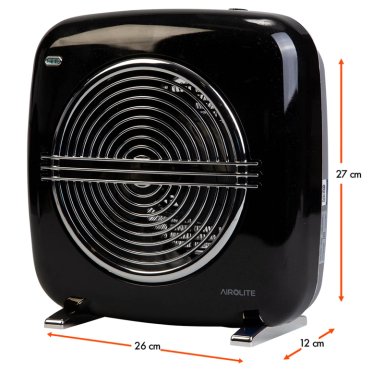 PACK CHIMENEA ELECTRICA HTV 200R + TERMOVENTILADOR VINTAGE NEGRO HT RETRO 2000N - 10