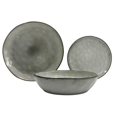 VAJILLA LOZA SMOKE GREY SET *1 - 2