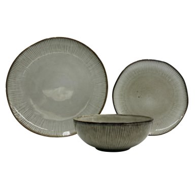 VAJILLA LOZA OLIVE STONE SET *6 - 2