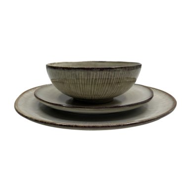 VAJILLA LOZA OLIVE STONE SET *6 - 3