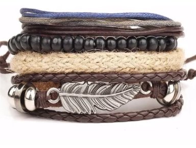 CONJUNTO DE PULSERAS DE PLUMA JUVENIL ROYAL MADRIZ - 1