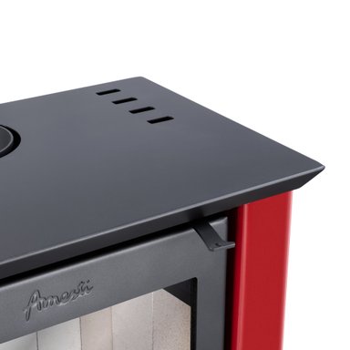 ESTUFA A LEÑA AMESTI CLASSIC 500 ROJO ITALIANO - 4