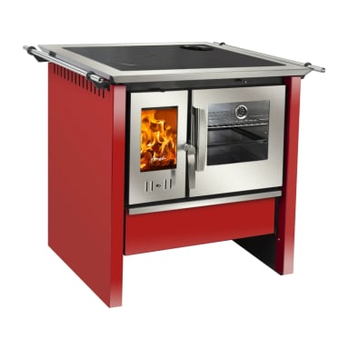 COCINA COMBUSTIÓN LENTA AMESTI ALLEGRA ROJA - 1