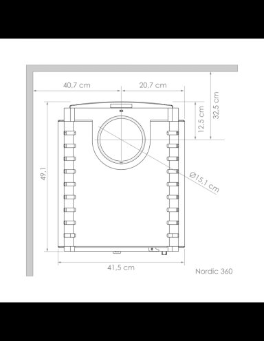CALEFACTOR A LEÑA AMESTI NORDIC 360 - 4