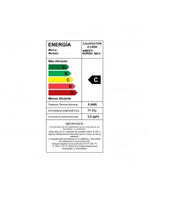 CALEFACTOR A LEÑA AMESTI NORDIC 360 - 8